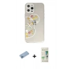 MARSİLYAN™- iPhone 12 Pro Max Kılıf Eksen Asil Prime - Siyah 20D Premium Cam Ekran Koruyucu + Shine Kamera Lens Koruma Cam - MI