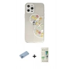 MARSİLYAN™- iPhone 12 Pro Max Kılıf Eksen Asil Prime - Siyah 20D Premium Cam Ekran Koruyucu + Shine Kamera Lens Koruma Cam - MI