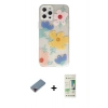 MARSİLYAN™- iPhone 12 Pro Max Kılıf Eksen Asil Prime - Siyah 20D Premium Cam Ekran Koruyucu + Metal Kamera Lens Koruma Cam - KI