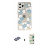 MARSİLYAN™- iPhone 12 Pro Max Kılıf Eksen Asil Prime - Siyah 20D Premium Cam Ekran Koruyucu + Renkli Kamera Lens Koruma Cam - PE