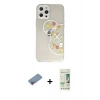MARSİLYAN™- iPhone 12 Pro Max Kılıf Eksen Asil Prime - Siyah 20D Premium Cam Ekran Koruyucu + Shine Kamera Lens Koruma Cam - PE
