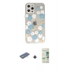 MARSİLYAN™- iPhone 12 Pro Max Kılıf Eksen Asil Prime - Siyah 20D Premium Cam Ekran Koruyucu + Renkli Kamera Lens Koruma Cam - YL