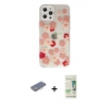 MARSİLYAN™- iPhone 12 Pro Max Kılıf Eksen Asil Prime - Siyah 20D Premium Cam Ekran Koruyucu + Renkli Kamera Lens Koruma Cam - SI