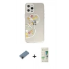 MARSİLYAN™- iPhone 12 Pro Max Kılıf Eksen Asil Prime - Siyah 20D Premium Cam Ekran Koruyucu + Siyah Shine Kamera Lens Koruma Cam