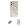MARSİLYAN™- iPhone 12 Pro Max Kılıf Eksen Asil Prime - Siyah 20D Premium Cam Ekran Koruyucu + Siyah Shine Kamera Lens Koruma Cam