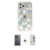 MARSİLYAN™- iPhone 12 Pro Max Kılıf Eksen Asil Prime - Siyah 20D Premium Cam Ekran Koruyucu + Neon Fosforlu Kamera Lens - YL