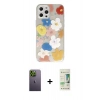 MARSİLYAN™- iPhone 12 Pro Max Kılıf Eksen Asil Prime - Siyah 20D Premium Cam Ekran Koruyucu + Neon Fosforlu Kamera Lens - YL
