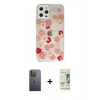 MARSİLYAN™- iPhone 12 Pro Max Kılıf Eksen Asil Prime - Siyah 20D Premium Cam Ekran Koruyucu + Neon Fosforlu Kamera Lens - YL