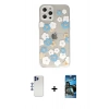 MARSİLYAN™- iPhone 12 Pro Max Kılıf Eksen Asil Prime - Siyah 34D Izgaralı Cam + Shine Kamera Lens - LT
