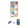 MARSİLYAN™- iPhone 12 Pro Max Kılıf Eksen Asil Prime - Siyah 34D Izgaralı Cam + Metal Kamera Lens Koruma Cam - GD
