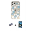 MARSİLYAN™- iPhone 12 Pro Max Kılıf Eksen Asil Prime - Siyah 34D Izgaralı Cam + Renkli Kamera Lens Koruma Cam - TU
