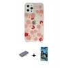 MARSİLYAN™- iPhone 12 Pro Max Kılıf Eksen Asil Prime - Siyah 34D Izgaralı Cam + Renkli Kamera Lens Koruma Cam - TU