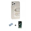 MARSİLYAN™- iPhone 12 Pro Max Kılıf Eksen Asil Prime - Siyah 360 Mat Full Body Arka Koruyucu + Mavi Shine Kamera Lens Koruma Cam