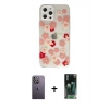 MARSİLYAN™- iPhone 12 Pro Max Kılıf Eksen Asil Prime - Siyah 360 Mat Full Body Arka Koruyucu + Neon Fosforlu Kamera Lens - BZ
