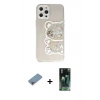 MARSİLYAN™- iPhone 12 Pro Max Kılıf Eksen Asil Prime - Siyah 360 Mat Full Body Arka Koruyucu + Shine Kamera Lens Koruma Cam - GI