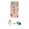 MARSİLYAN™- iPhone 12 Pro Max Kılıf Eksen Asil Prime - Siyah 3D Antistatik Cam Ekran Koruyucu + Shine Kamera Lens - LT