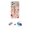 MARSİLYAN™- iPhone 12 Pro Max Kılıf Eksen Asil Prime - Siyah 3D Antistatik Cam Ekran Koruyucu + Shine Kamera Lens Koruma Cam - SABE
