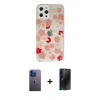 MARSİLYAN™- iPhone 12 Pro Max Kılıf Eksen Asil Prime - Siyah 3D Antistatik Hayalet Cam Ekran Koruyucu + Neon Fosforlu Kamera Lens - MI