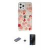 MARSİLYAN™- iPhone 12 Pro Max Kılıf Eksen Asil Prime - Siyah 3D Antistatik Hayalet Cam Ekran Koruyucu + Renkli Kamera Lens Koruma Cam - SI