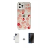 MARSİLYAN™- iPhone 12 Pro Max Kılıf Eksen Asil Prime - Siyah 3D Antistatik Hayalet Cam Ekran Koruyucu + Shine Kamera Lens - LT
