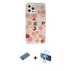 MARSİLYAN™- iPhone 12 Pro Max Kılıf Eksen Asil Prime - Siyah 3D Antistatik Seramik Nano Ekran Koruyucu + Shine Kamera Lens Koruma Cam - GD