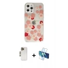 MARSİLYAN™- iPhone 12 Pro Max Kılıf Eksen Asil Prime - Siyah 3D Antistatik Seramik Nano Ekran Koruyucu + Shine Kamera Lens - GD