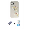 MARSİLYAN™- iPhone 12 Pro Max Kılıf Eksen Asil Prime - Siyah 5D Eko Cam Ekran Koruyucu + Metal Kamera Lens Koruma Cam - GD