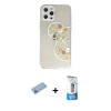 MARSİLYAN™- iPhone 12 Pro Max Kılıf Eksen Asil Prime - Siyah 5D Eko Cam Ekran Koruyucu + Mavi Shine Kamera Lens Koruma Cam