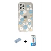 MARSİLYAN™- iPhone 12 Pro Max Kılıf Eksen Asil Prime - Siyah 5D Eko Cam Ekran Koruyucu + Mavi Shine Kamera Lens Koruma Cam