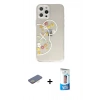 MARSİLYAN™- iPhone 12 Pro Max Kılıf Eksen Asil Prime - Siyah 5D Eko Cam Ekran Koruyucu + Renkli Kamera Lens Koruma Cam - SI