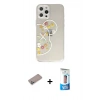MARSİLYAN™- iPhone 12 Pro Max Kılıf Eksen Asil Prime - Siyah 5D Eko Cam Ekran Koruyucu + Shine Kamera Lens Koruma Cam - SABE