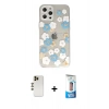 MARSİLYAN™- iPhone 12 Pro Max Kılıf Eksen Asil Prime - Siyah 5D Eko Cam Ekran Koruyucu + Shine Kamera Lens - GD