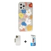 MARSİLYAN™- iPhone 12 Pro Max Kılıf Eksen Asil Prime - Siyah 5D Eko Cam Ekran Koruyucu + Shine Kamera Lens - GD