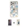 MARSİLYAN™- iPhone 12 Pro Max Kılıf Eksen Asil Prime - Siyah 6D Mat Seramik Hayalet Nano Ekran Koruyucu + Sarı Neon Fosforlu Kamera Lens