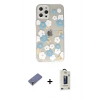 MARSİLYAN™- iPhone 12 Pro Max Kılıf Eksen Asil Prime - Siyah Bilvis Hayalet Cam Ekran Koruyucu + Metal Kamera Lens Koruma Cam - GD