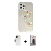 MARSİLYAN™- iPhone 12 Pro Max Kılıf Eksen Asil Prime - Siyah Bilvis Hayalet Cam Ekran Koruyucu + Shine Kamera Lens - GD