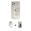 MARSİLYAN™- iPhone 12 Pro Max Kılıf Eksen Asil Prime - Siyah Bilvis Hayalet Cam Ekran Koruyucu + Shine Kamera Lens - GD