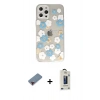 MARSİLYAN™- iPhone 12 Pro Max Kılıf Eksen Asil Prime - Siyah Bilvis Hayalet Cam Ekran Koruyucu + Metal Kamera Lens Koruma Cam - KI