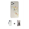 MARSİLYAN™- iPhone 12 Pro Max Kılıf Eksen Asil Prime - Siyah Bilvis Hayalet Cam Ekran Koruyucu + Shine Kamera Lens - LT