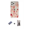 MARSİLYAN™- iPhone 12 Pro Max Kılıf Eksen Asil Prime - Siyah Bilvis Hayalet Cam Ekran Koruyucu + Metal Kamera Lens Koruma Cam - GD