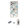 MARSİLYAN™- iPhone 12 Pro Max Kılıf Eksen Asil Prime - Siyah Bilvis Hayalet Cam Ekran Koruyucu + Renkli Kamera Lens Koruma Cam - PE