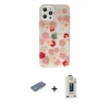MARSİLYAN™- iPhone 12 Pro Max Kılıf Eksen Asil Prime - Siyah Bilvis Hayalet Cam Ekran Koruyucu + Renkli Kamera Lens Koruma Cam - YL
