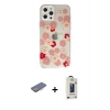 MARSİLYAN™- iPhone 12 Pro Max Kılıf Eksen Asil Prime - Siyah Bilvis Hayalet Cam Ekran Koruyucu + Renkli Kamera Lens Koruma Cam - PE