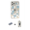 MARSİLYAN™- iPhone 12 Pro Max Kılıf Eksen Asil Prime - Siyah Bilvis Hayalet Cam Ekran Koruyucu + Renkli Kamera Lens Koruma Cam - YL