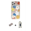 MARSİLYAN™- iPhone 12 Pro Max Kılıf Eksen Asil Prime - Siyah Bilvis Hayalet Cam Ekran Koruyucu + Shine Kamera Lens Koruma Cam - SABE