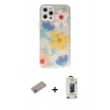 MARSİLYAN™- iPhone 12 Pro Max Kılıf Eksen Asil Prime - Siyah Bilvis Hayalet Cam Ekran Koruyucu + Shine Kamera Lens Koruma Cam - SABE