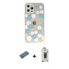 MARSİLYAN™- iPhone 12 Pro Max Kılıf Eksen Asil Prime - Siyah Bilvis Hayalet Cam Ekran Koruyucu + Shine Kamera Lens Koruma Cam - GD