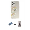 MARSİLYAN™- iPhone 12 Pro Max Kılıf Eksen Asil Prime - Siyah Bilvis Hayalet Cam Ekran Koruyucu + Shine Kamera Lens Koruma Cam - GD