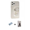 MARSİLYAN™- iPhone 12 Pro Max Kılıf Eksen Asil Prime - Siyah Bilvis Hayalet Cam Ekran Koruyucu + Shine Kamera Lens Koruma Cam - MI