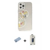 MARSİLYAN™- iPhone 12 Pro Max Kılıf Eksen Asil Prime - Siyah Bilvis Hayalet Cam Ekran Koruyucu + Shine Kamera Lens Koruma Cam - MI